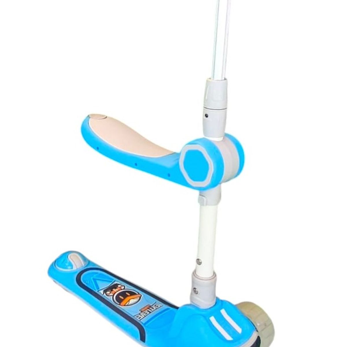 GENERICO - Monopatín Plegable infantil 2 en 1 Luces Led Celeste