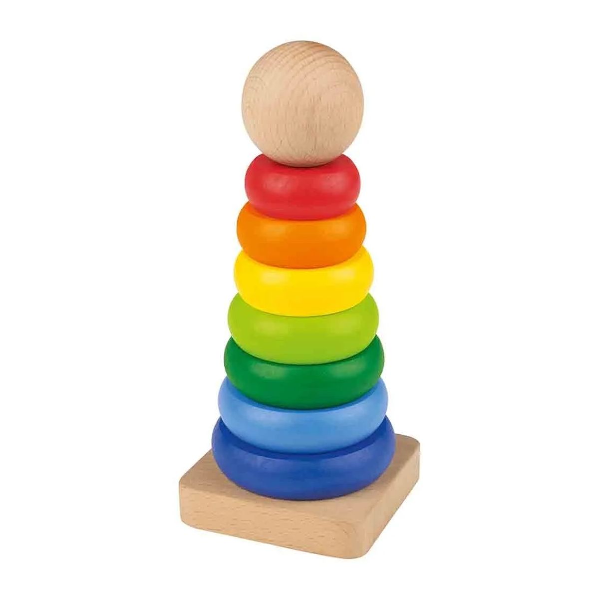 GENERICO - JUEGO DIDÁCTICO Torre de colores de madera