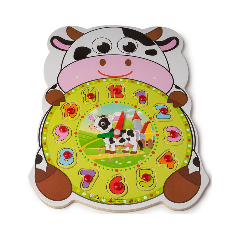 GENERICO - Reloj Tipo Puzzle De Aprendizaje Con Formas De Animales