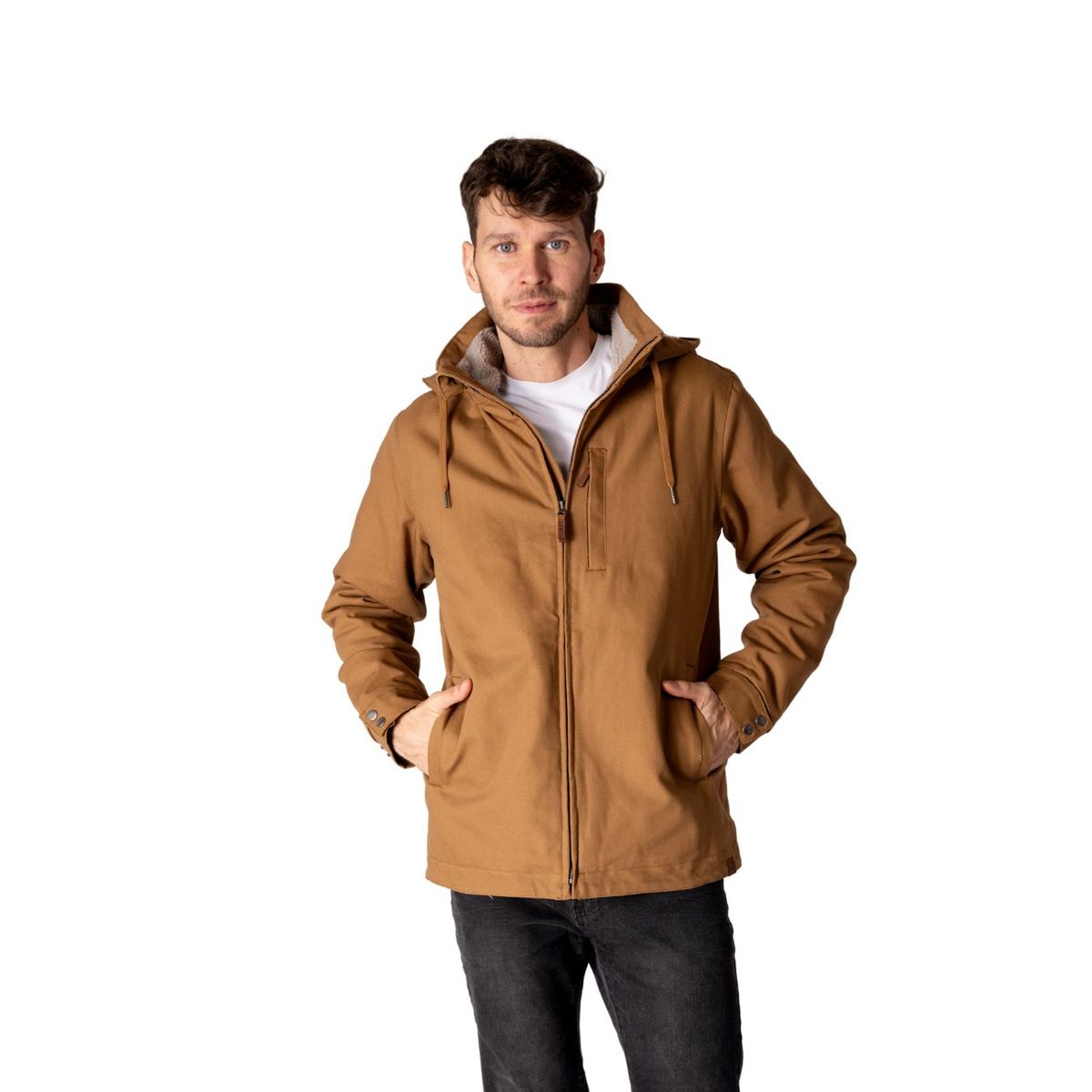 LENGA - Chaqueta Térmica Hombre Algodón Canvas Interior Sherpa Geike Lenga
