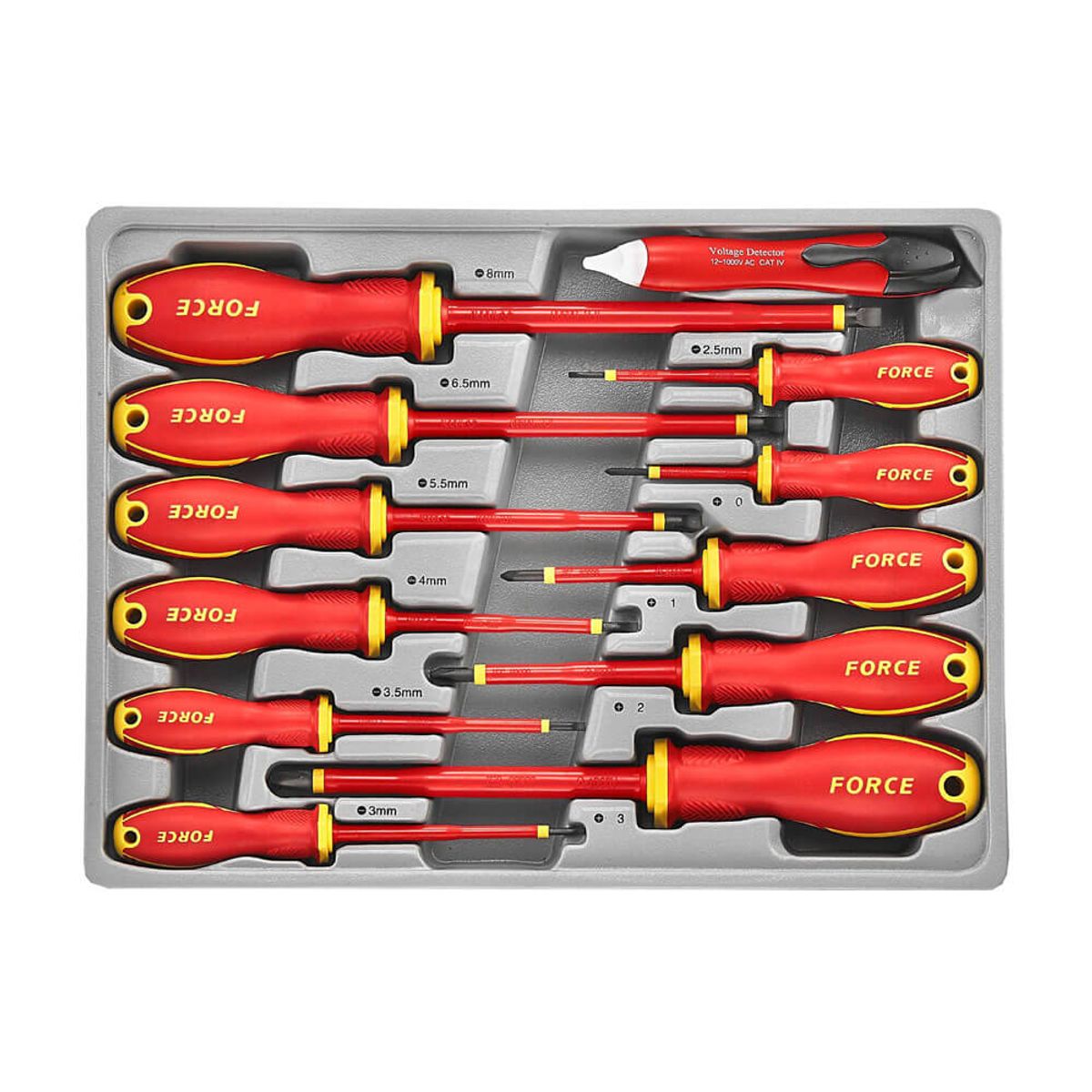 FORCE - Juego de Destornilladores Aislados Force - 12 Piezas