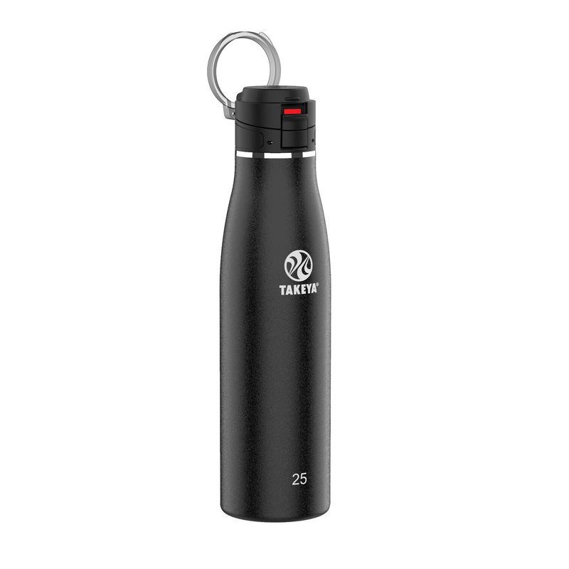 TAKEYA - Botella Takeya Térmica Traveler 740 Ml Tapa Flip Lock - Color Onyx