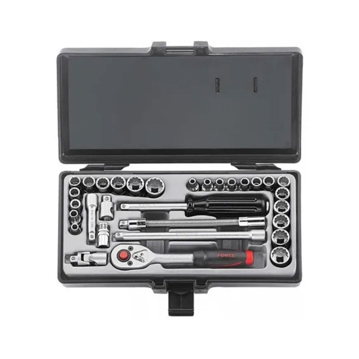 FORCE - Juego de Dados Poligonales Force 1/4 - 31 piezas (mm/pulg.)