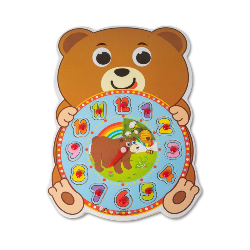 GENERICO - Reloj Tipo Puzzle De Aprendizaje Con Formas De Animales