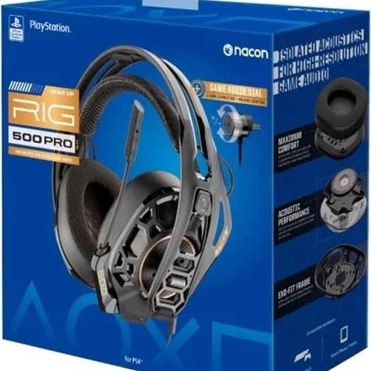 NACON - Audifono Gamer RIG 500 PS4 NEGRO - megagames