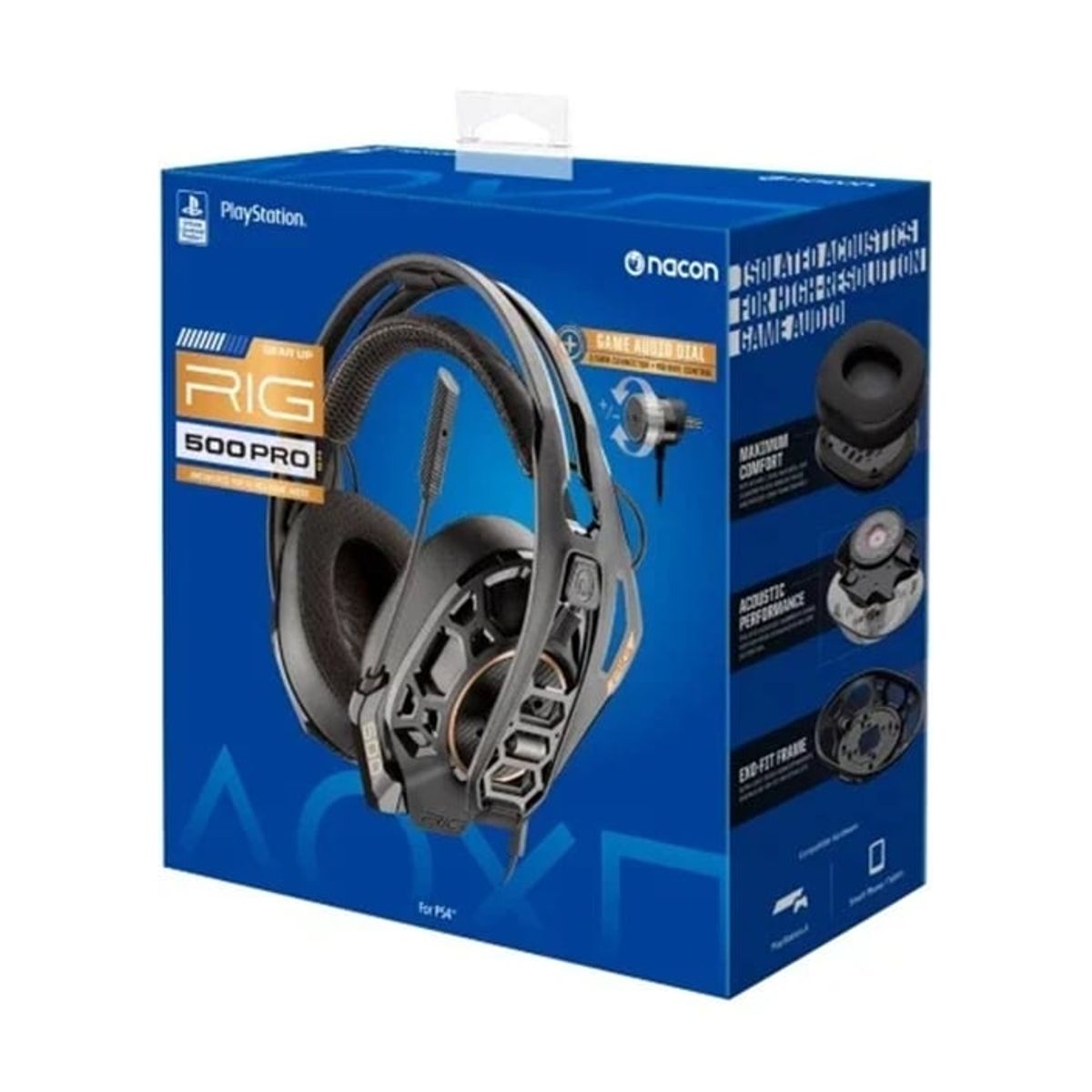 NACON - Audifono Gamer RIG 500 PS4 NEGRO - megagames