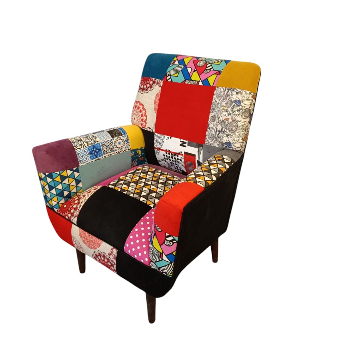 GENERICO - Poltrona individual  Sonica Patchwork de 75 x 75 x 95 cm