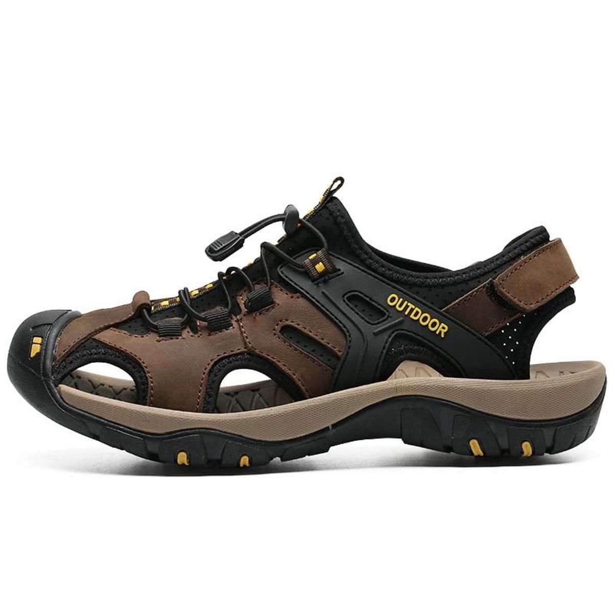 SHANDIAN - Sandalia de Trekking Para Explorar con Estilo Hombre Negro