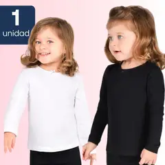 UTILISIMO - Camiseta Algodón Manga Larga Polera Niña Primera Capa