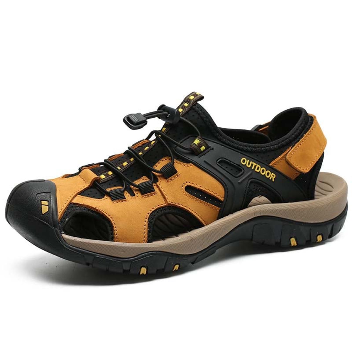 SHANDIAN - Sandalia de Trekking Para Explorar con Estilo Hombre Negro
