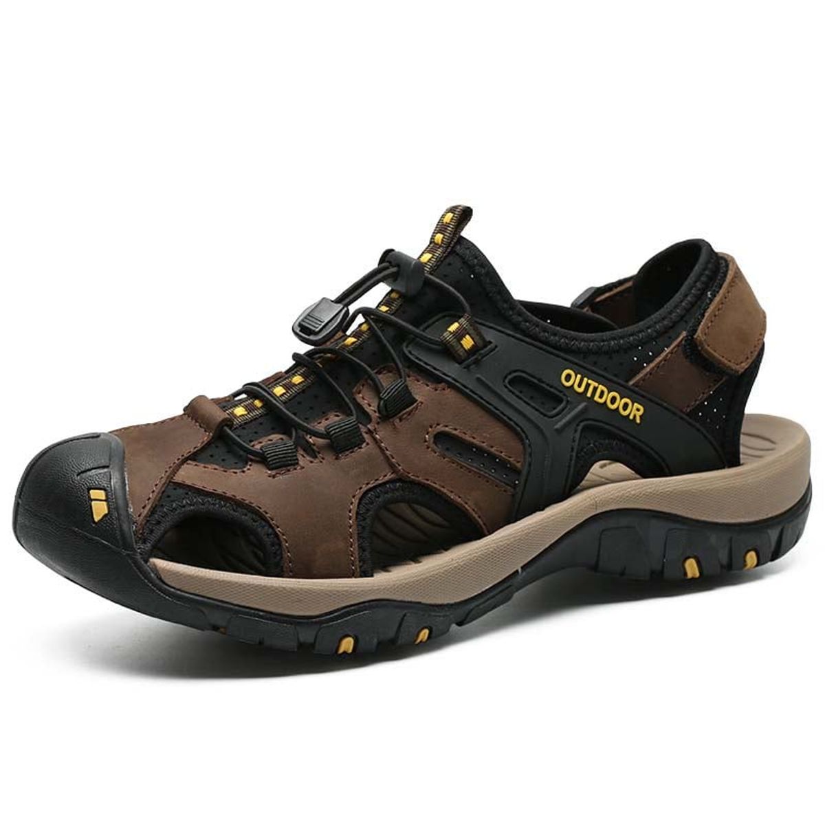 SHANDIAN - Sandalia de Trekking Para Explorar con Estilo Hombre Negro