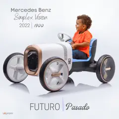 MERCEDES BENZ - Auto a Batería Mercedes Simplex Vision 12V Réplica de Lujo