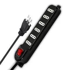 MACROTEL - Alargador de 3MT Certificado 6 POS + Switch Corta Corriente
