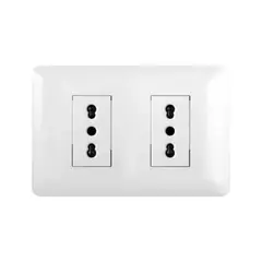 WANT - Pack 10 Enchufe Doble Emb. 10/16A 250V Blanco -