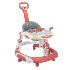 ALPHA - Andador Caminadora Bebe Plegable Autito con Sonido Fucsia