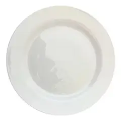 GENERICO - Plato Redondo Blanco 9 Cerámica 23 Cm Set De 4