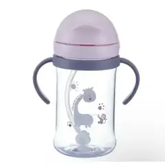 GENERICO - Vaso Antiderrame Con Bombilla Y Asas Para Bebé 350ml 6m+