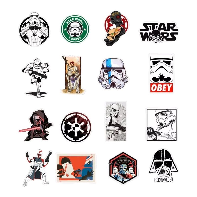 GENERICO Pack Sticker Star Wars Stormtooper Darth Vader