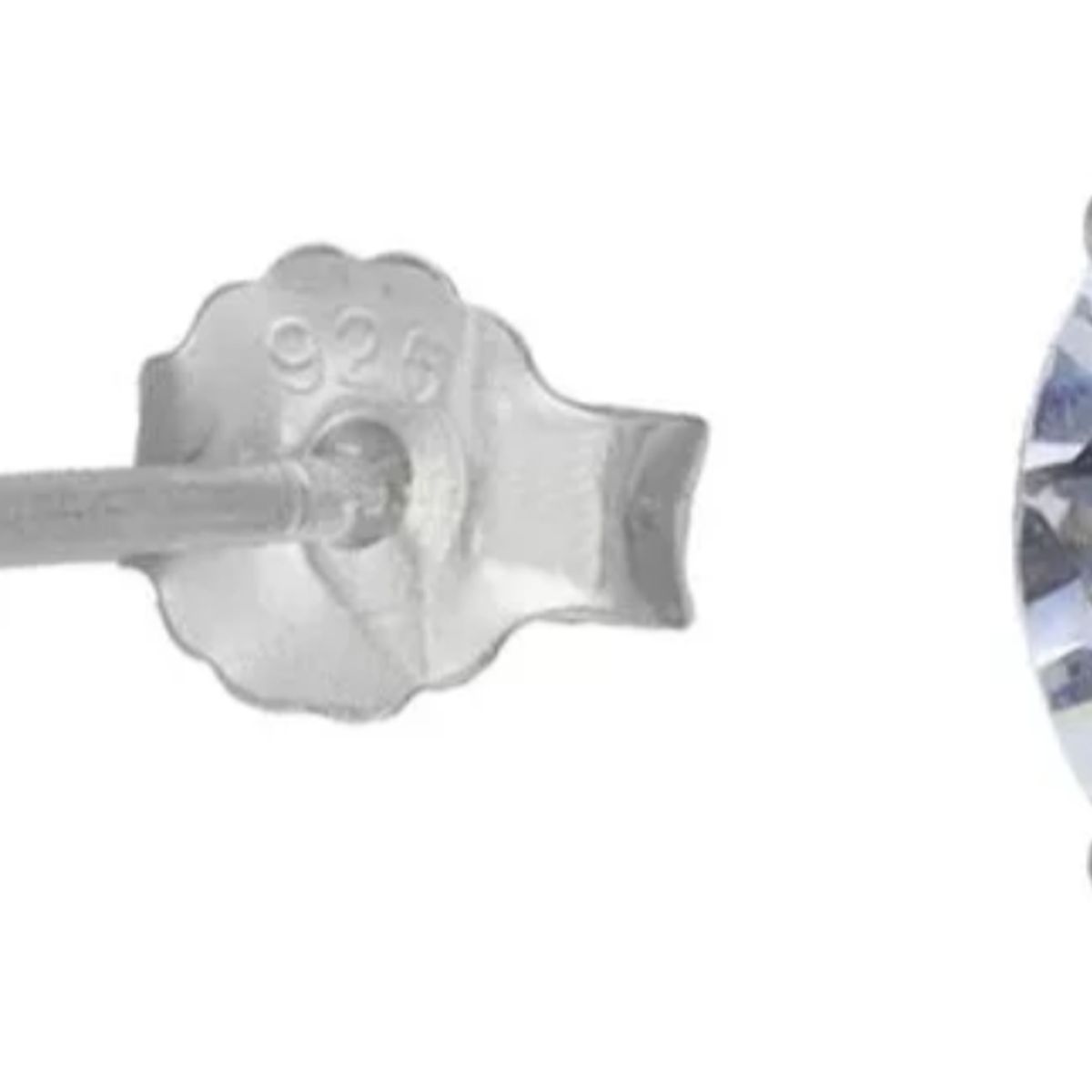 GENERICO - Aros Plata Fina Circón Brillante 8mm Unisex Hombre Mujer