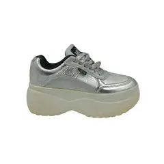 HERIEL - Zapatilla Plateada Plataforma Mujer