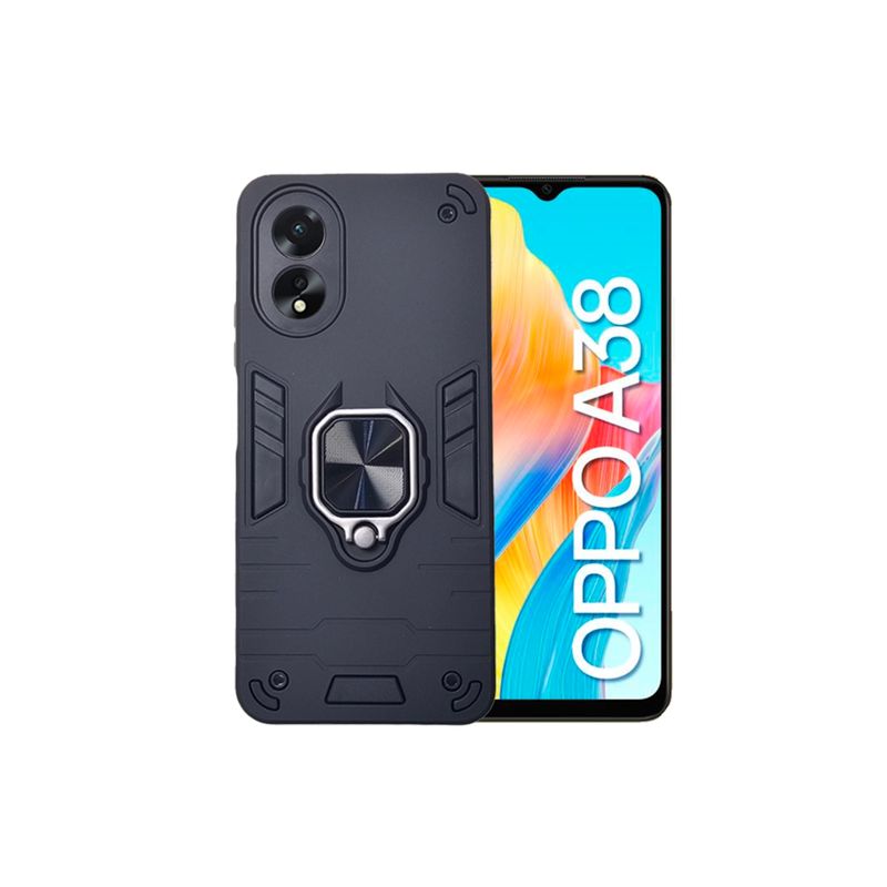 GENERICO - CARCASA ANILLO ANTIGOLPE PARA CELULAR OPPO A38 COLOR NEGRO
