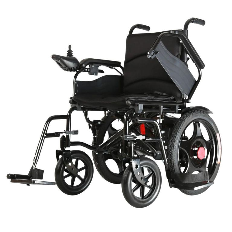 Silla De Ruedas Electrica Plegable Con Joystick - Negro