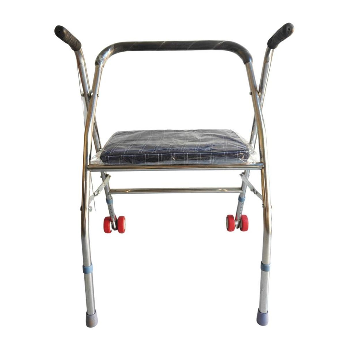 DETODOYMAS - Andador Burrito Plegable Asiento Y 2 Ruedas - Plateado