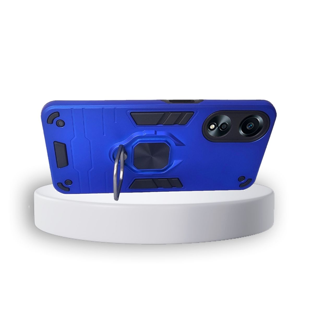 GENERICO - CARCASA ANILLO ANTIGOLPE PARA CELULAR OPPO A58 COLOR AZUL
