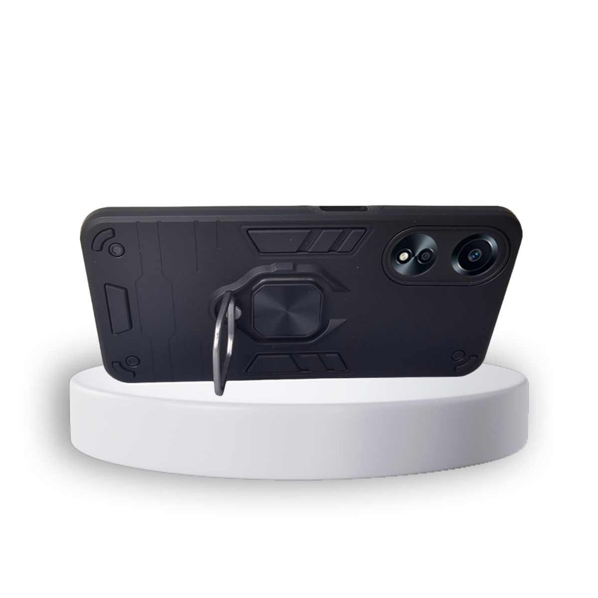 GENERICO - CARCASA ANILLO ANTIGOLPE PARA CELULAR OPPO A78 COLOR NEGRO