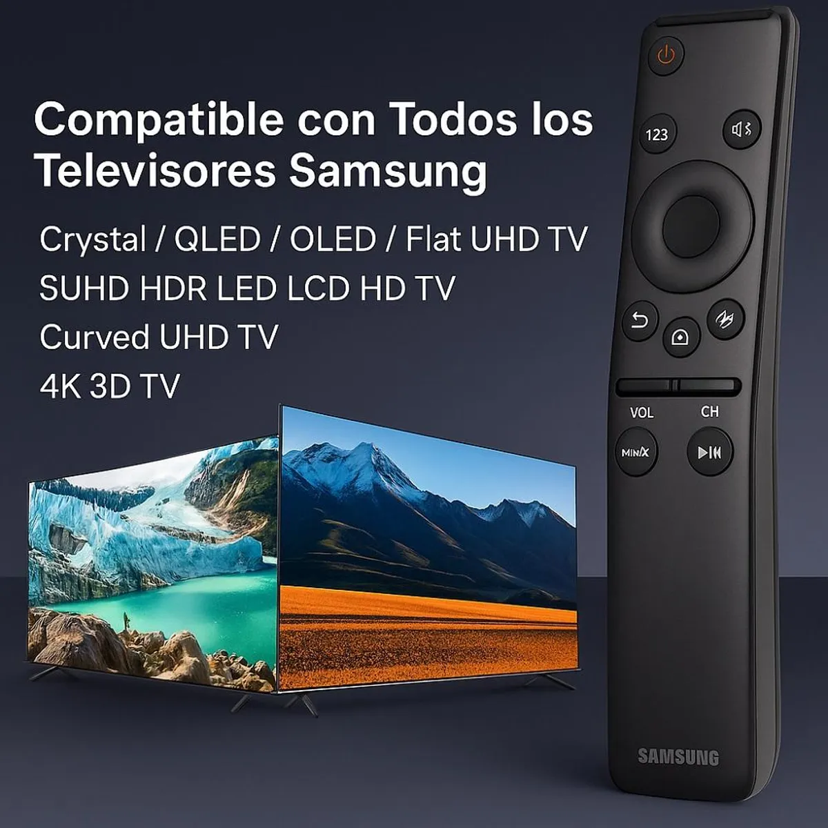 GENERICO - Control Generico Compatible Para Samsung Smart Uhd Tv 4k