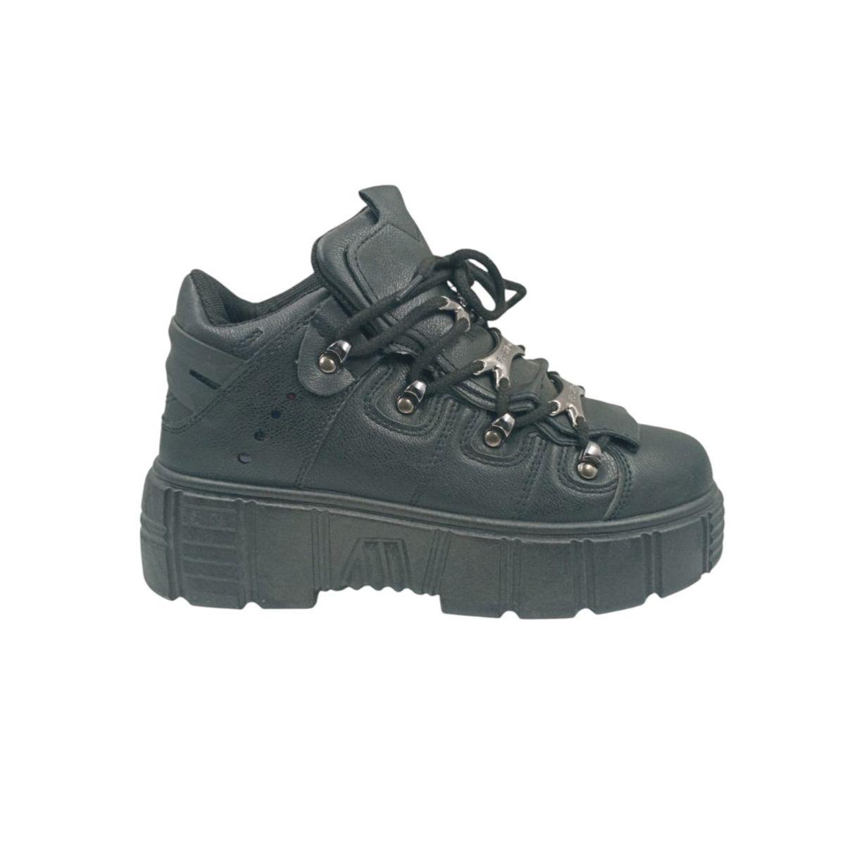 HERIEL - Zapatilla Negra Plataforma Mujer.