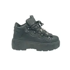 HERIEL - Zapatilla Negra Plataforma Mujer.