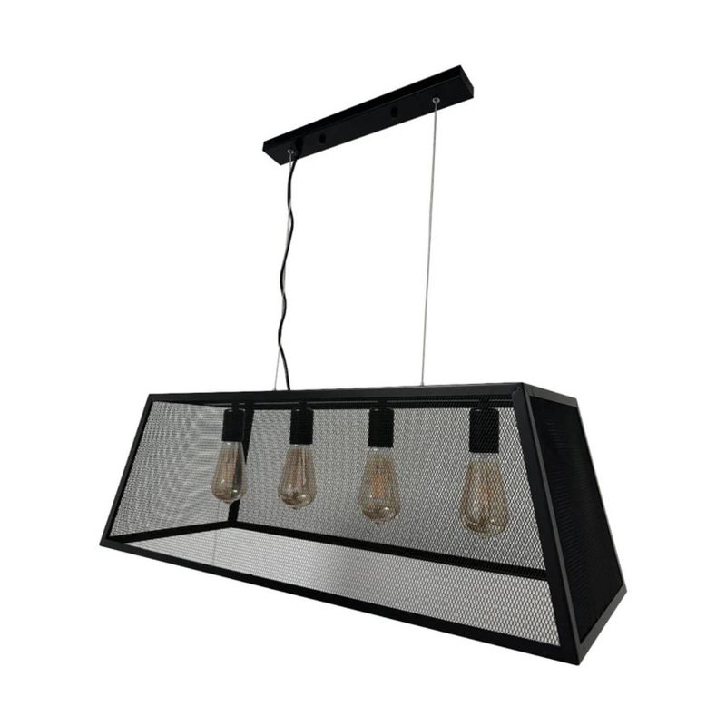 GENERICO - LAMPARA COLGANTE ESTILO INDUSTRIAL LINEAL 4 LUCES