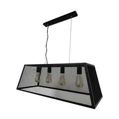 GENERICO - LAMPARA COLGANTE ESTILO INDUSTRIAL LINEAL 4 LUCES