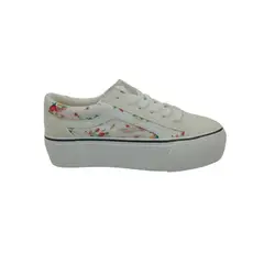 HERIEL - Zapatilla Blanca Print Mujer.