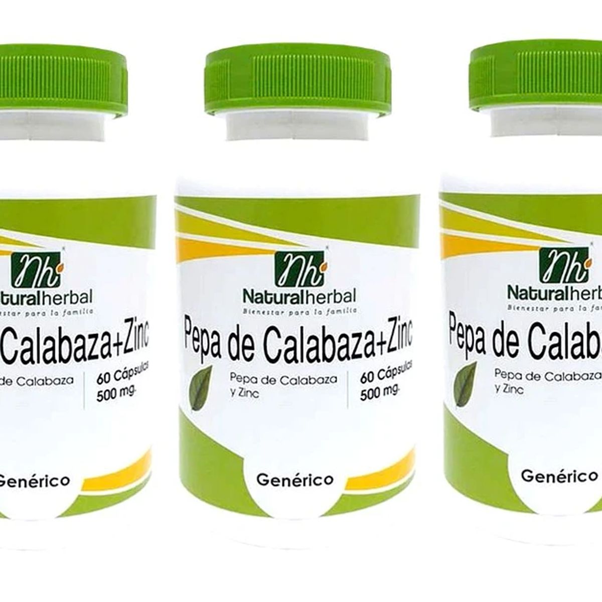 GENERICO - Pepa Calabaza + Zinc Nh 3 Frascos 3x60 Capsulas