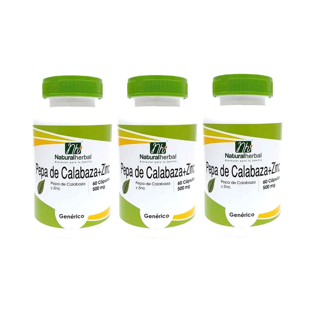 GENERICO - Pepa Calabaza + Zinc Nh 3 Frascos 3x60 Capsulas