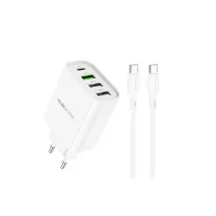 OEM - Cargador Rapido 4 Ptos + Cable Tipo C 20W Qualcomm Ba79a