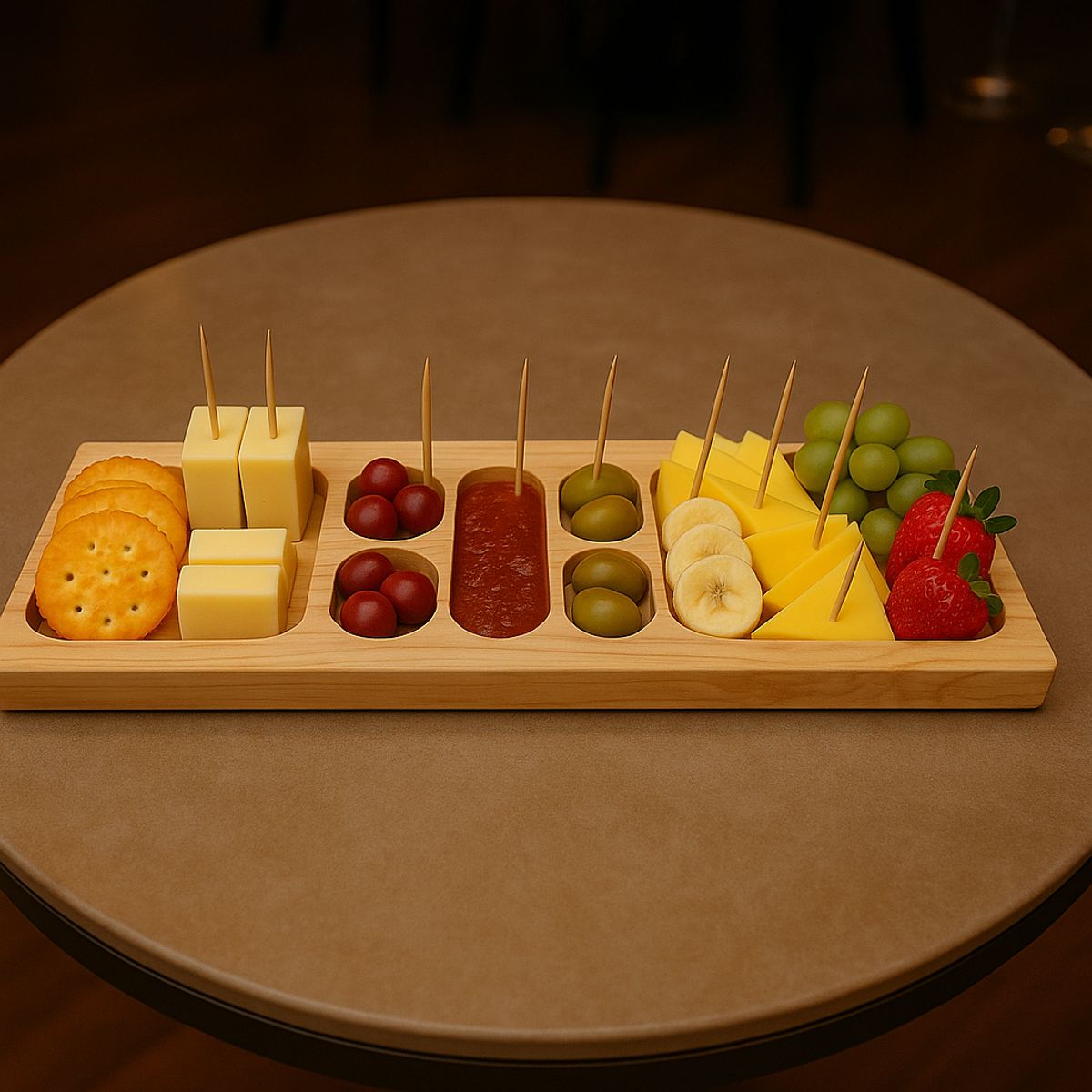 GENERICO - Tabla De Picoteo, Picadillo O Cocktail Mod 1,  80x23x4 Cm