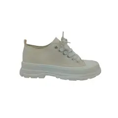 HERIEL - Zapatilla Blanca Textil Mujer
