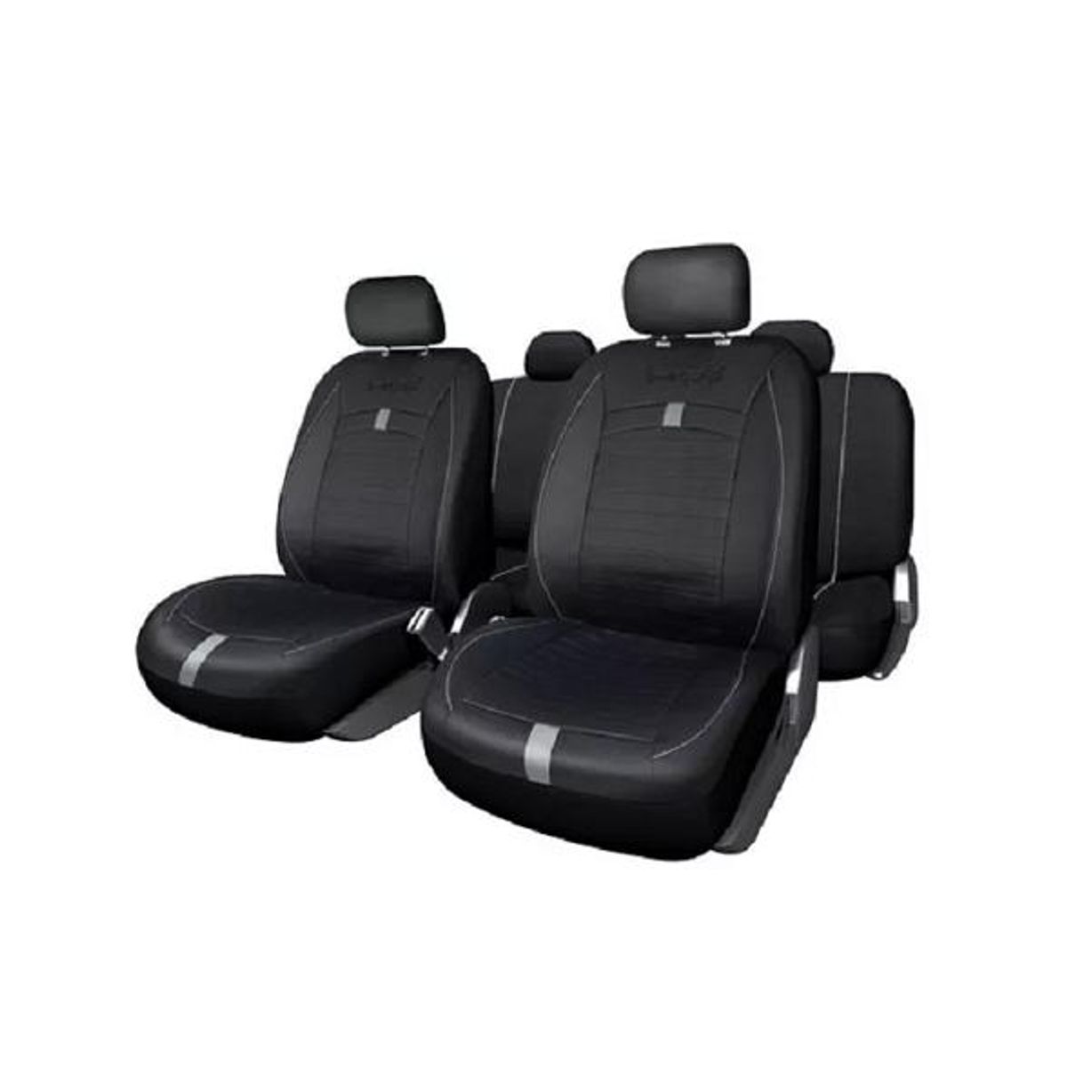 GENERICO - Fundas Cubreasiento B-Equip Ecocuero Universales Negro