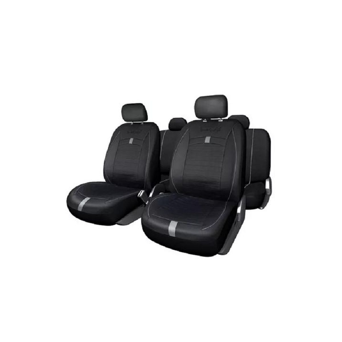 GENERICO - Fundas Cubreasiento B-Equip Ecocuero Universales Negro