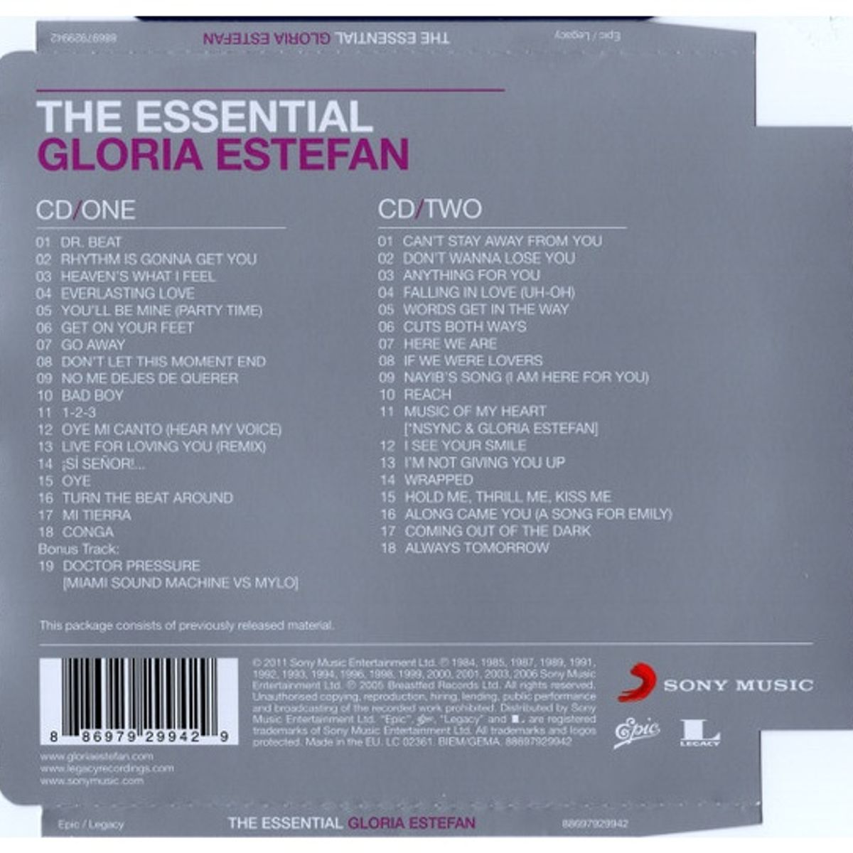 HITWAY MUSIC - GLORIA ESTEFAN - ESSENTIAL GLORIA ESTEFAN 2CD - CD