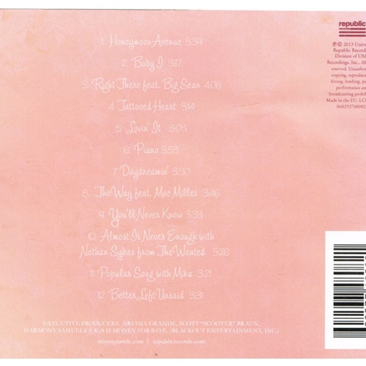 HITWAY MUSIC - ARIANA GRANDE - YOURS TRULY - CD