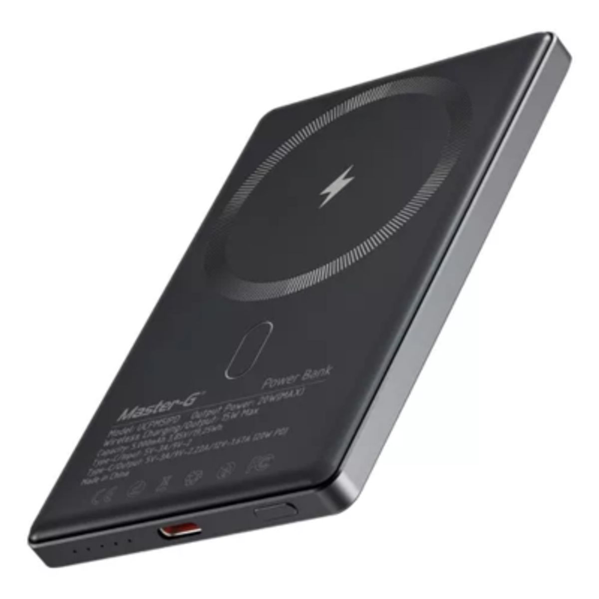 MASTER G - Cargador Inalámbrico Powerbank Magsafe 5.000 Mah Compatible Con iPhone Master-g