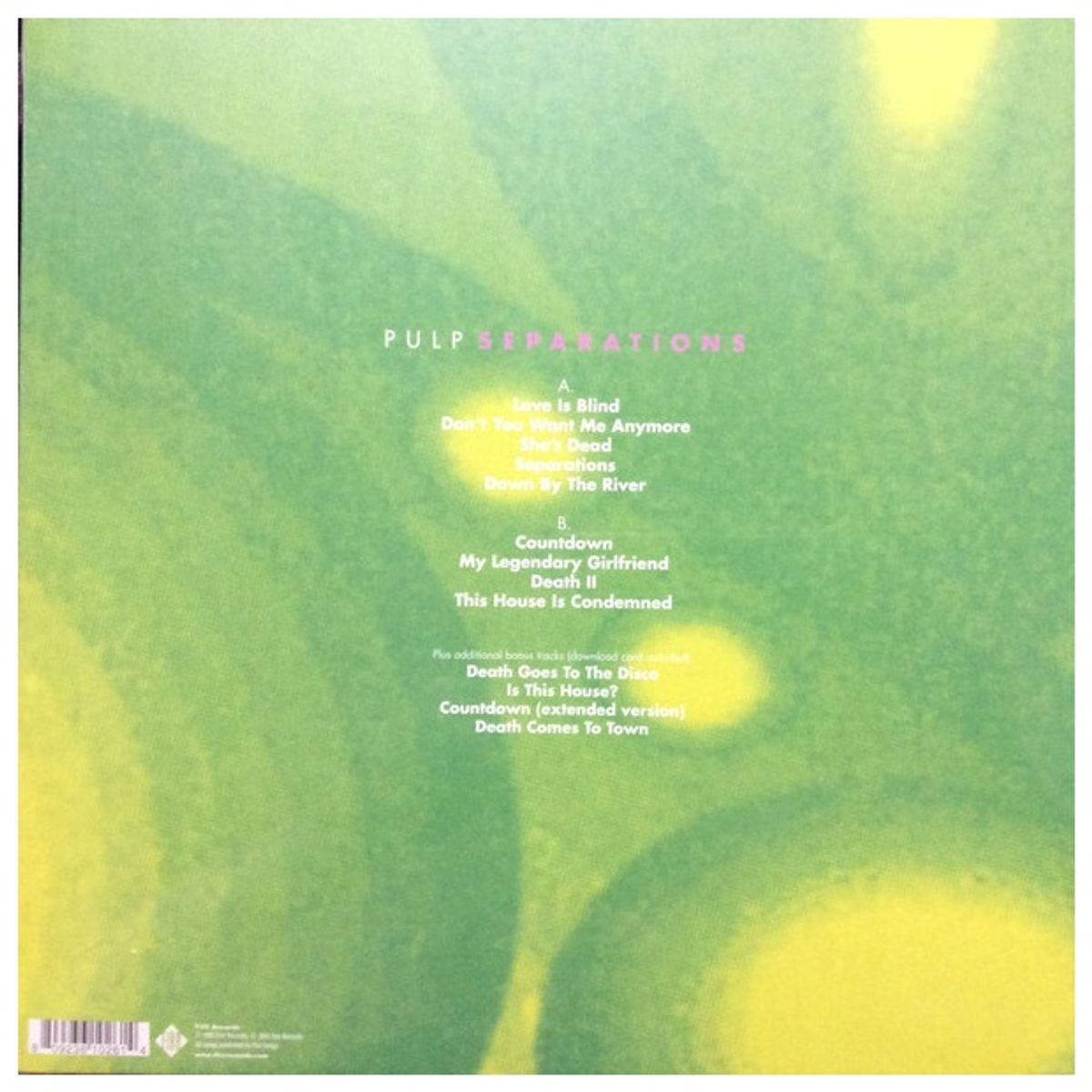 HITWAY MUSIC - PULP - SEPARATIONS - VINILO