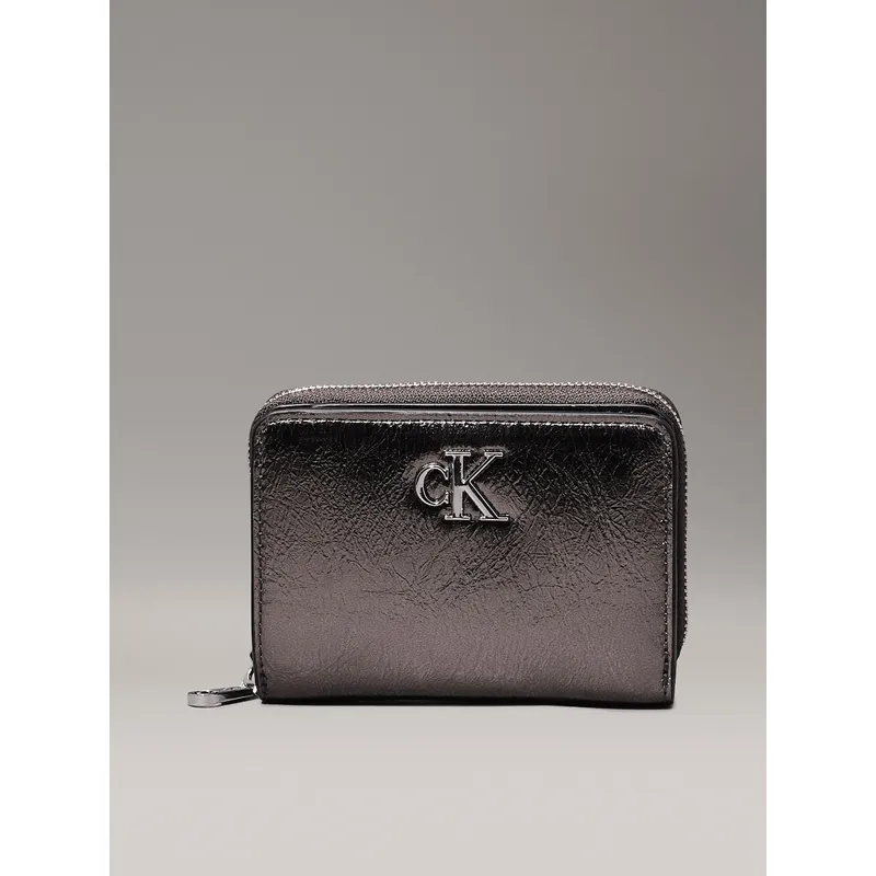 CALVIN KLEIN - Billetera Minimal Monogram Gris Calvin Klein