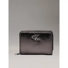 CALVIN KLEIN - Billetera Minimal Monogram Gris