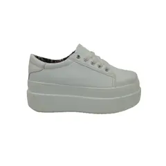 HERIEL - Zapatilla Blanca Plataforma Mujer