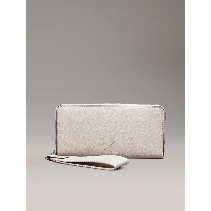CALVIN KLEIN - Billetera Over Webbing Beige Calvin Klein